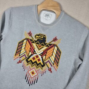 Men's ECKO UNLTD. 20th Anniv. Tribal Eagle Crewneck Sweatshirt XL Gray VTG Y2K